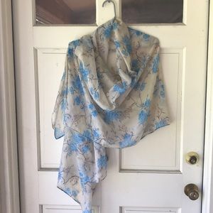 Long rectangle floral scarf